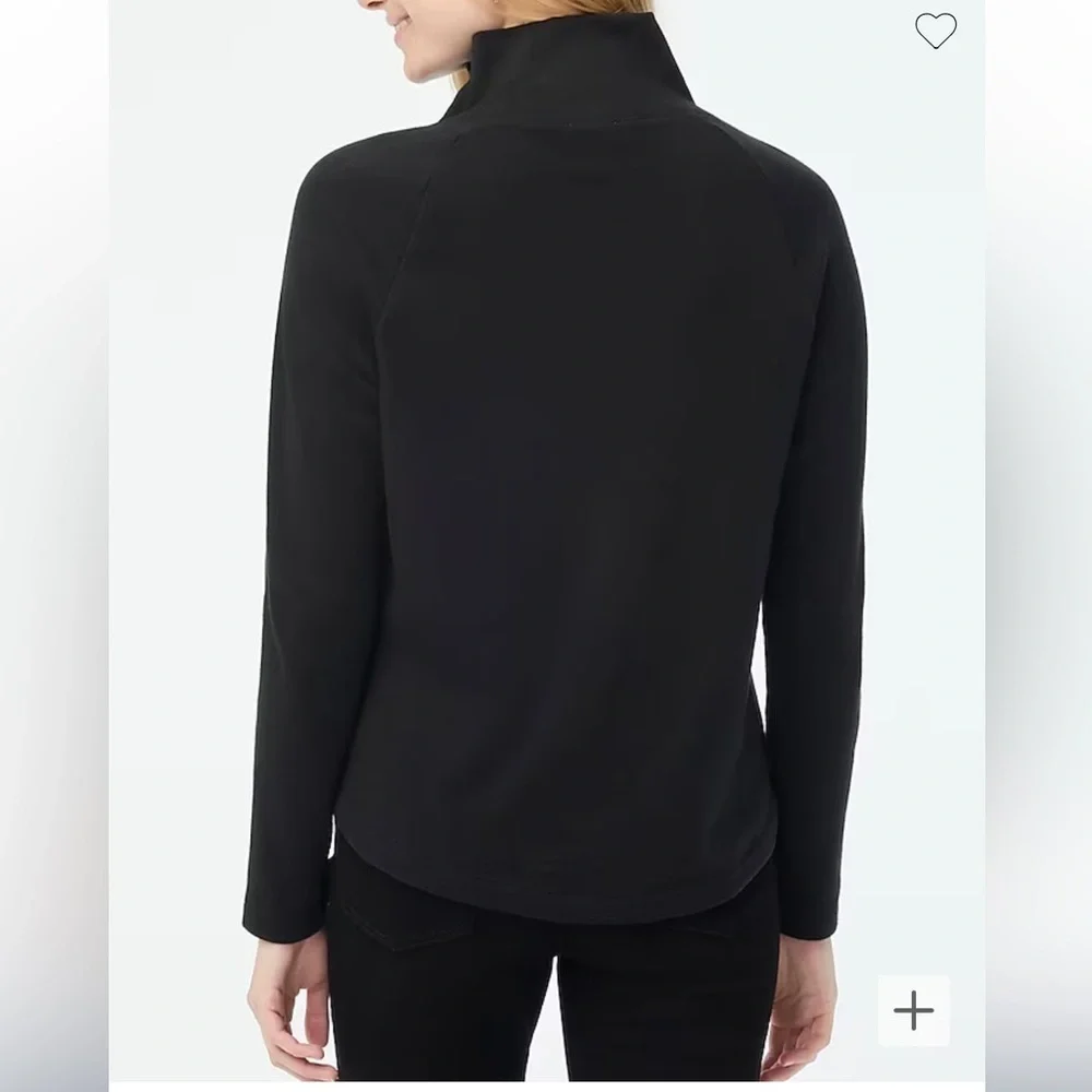 J crew Tartan wide jeweled button-neck pullover sweatshirt